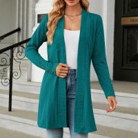 Polyester Women Long Cardigan & loose Solid PC
