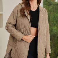 Polyester Women Coat & loose & thermal Argyle PC