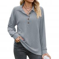 Cotton Women Long Sleeve Shirt & loose & thermal Solid PC