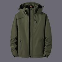 Polyester Men Outdoor Jacket fleece & waterproof & unisex patchwork Solid PC