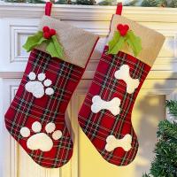 Doek Kerstdecoratie sokken ander keuzepatroon Rode stuk