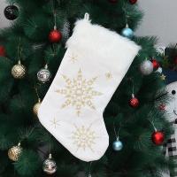 Cloth Christmas Decoration Stocking christmas design snowflake pattern PC