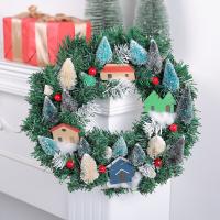 Wood & Iron & Plastic Creative Christmas Wreath lighting & christmas design patchwork PC