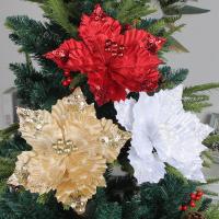 Cloth & Foam & Iron Artificial Flower for home decoration & christmas design PC