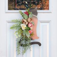 Cloth & Wood & Plastic Christmas Door Hanger for home decoration PC
