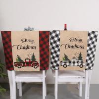 Linen Christmas Chair Cover for home decoration printed Car PC