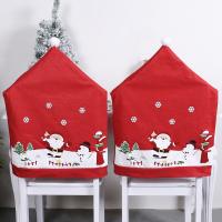 Paño Cubierta de la silla de Navidad, impreso, Papá Noel, rojo,  trozo