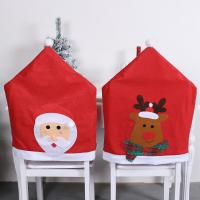 Paño Cubierta de la silla de Navidad, impreso, patrón diferente para la elección, rojo,  trozo