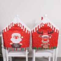 Cloth Christmas Chair Cover christmas design printed red PC