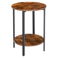金属 & 木製 サイドテーブル 単色 黒 一つ