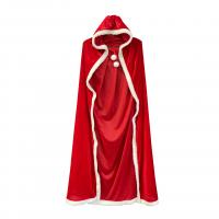 Plush & Polyester Children Cloak christmas design red PC