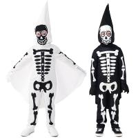 Polyester Children Skull Costume Halloween Design & loose printed skull pattern PC