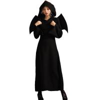 Polyester Femmes Halloween Cosplay Costume Noir pièce