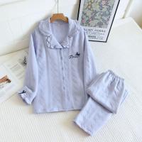 Cotton stringy selvedge Women Pajama Set & thermal Pants & top embroidered PC