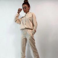 Polyester Women Casual Set & two piece Long Trousers & Sweatshirt patchwork Solid Set