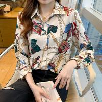Polyester Frauen Langarm Shirt, Gedruckt,  Stück