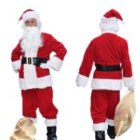 Polyester Men Christmas Costume christmas design red Set