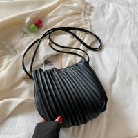 PU Leather hard-surface & Pleat Crossbody Bag PC