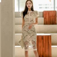 Lace Slim Sexy Package Hip Dresses printed PC