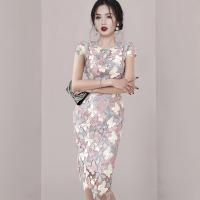 Lace Sexy Package Hip Dresses slimming patchwork butterfly pattern PC