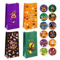 Papier Halloween Candy Tasche, gemischtes Muster, mehr Farben zur Auswahl,  Festgelegt