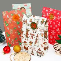 Papel vitela Bolsa de regalo de Navidad, patrón mixto, más colores para elegir, 24PCs/Conjunto,  Conjunto