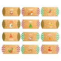 Papel vitela Caja de dulces de Navidad, patrón mixto, más colores para elegir, 24PCs/Conjunto,  Conjunto