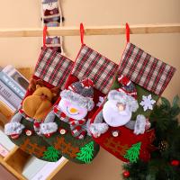 Cloth Christmas Stocking for home decoration & Cute Solid red PC