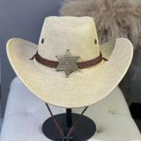 Polyester Easy Matching West Cowboy Hat sun protection & breathable star pattern PC