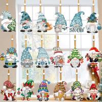 De madera Árbol de Navidad colgando de la decoración, patrón diferente para la elección, más colores para elegir,  Caja