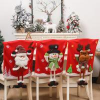 Algodón PP & Paño Cubierta de la silla de Navidad, patrón diferente para la elección, rojo,  trozo