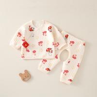 Cotton Baby Clothes Set & unisex & breathable Pants & top patchwork Set