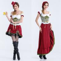 Polyester Women Waitress Costume Halloween Design  Solid mixed colors Set