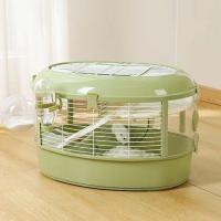 Polypropylene-PP & Iron & ABS easy cleaning Hamster Cage breathable green Set