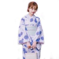 Polyester Kimono Costume Set printed blue : PC