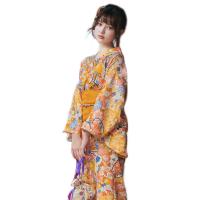 Polyester Kimono kostuum set Afgedrukt Bloemen veelkleurig : stuk