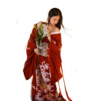 Polyester Kimono kostuum set Afgedrukt Anderen Rode : stuk