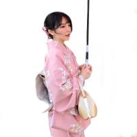 Polyester Kimono Costume Set printed Others pink : PC