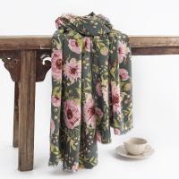 Polyester Multifunction Women Scarf thermal printed green PC