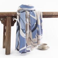 Polyester Multifunction Women Scarf thermal printed blue PC