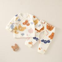 Cotton Baby Clothes Set & unisex & breathable Pants & top patchwork Set
