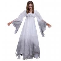 Polyester Costume de vampire de femmes Solide Blanc pièce