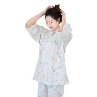 Cotton Women Pajama Set & two piece Pants & top printed Solid Set