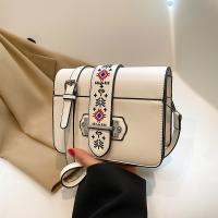 PU Leather Box Bag Crossbody Bag soft surface & embroidered PC
