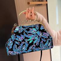 Cloth & Metal Easy Matching Clutch Bag with chain & with rhinestone Sequin PC