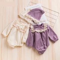 Cotton Slim Crawling Baby Suit & two piece Crawling Baby Suit & Hat patchwork Solid Set