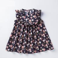 Cotton Slim Girl One-piece Dress printed floral PC