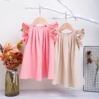 Baumwolle Mädchen einteiliges Kleid, Patchwork, Solide, mehr Farben zur Auswahl,  Stück