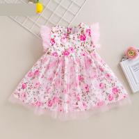 Polyester Slim Girl One-piece Dress patchwork Solid PC