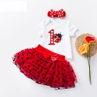 Cotton Slim Girl Clothes Set Hair Band & skirt & top printed Others Set